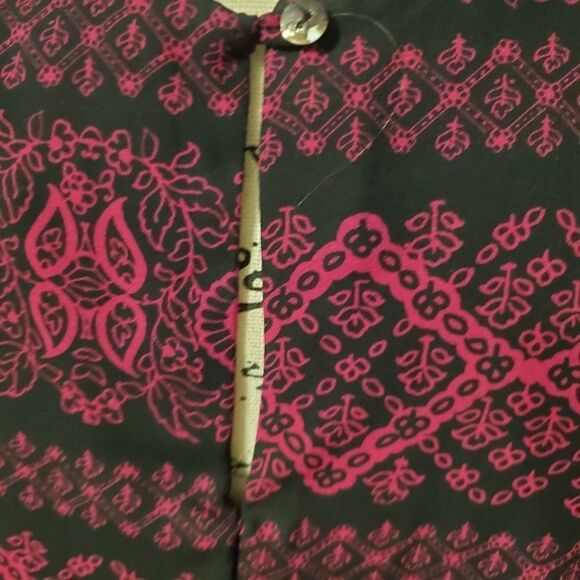 Red and Black Printed Ruffled Layered Tank Top Large - Picture 4 of 6